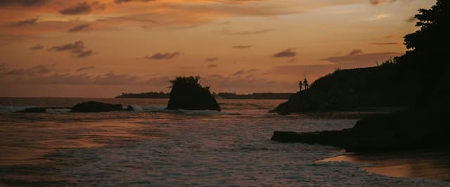 Sayulita coastline at sunset